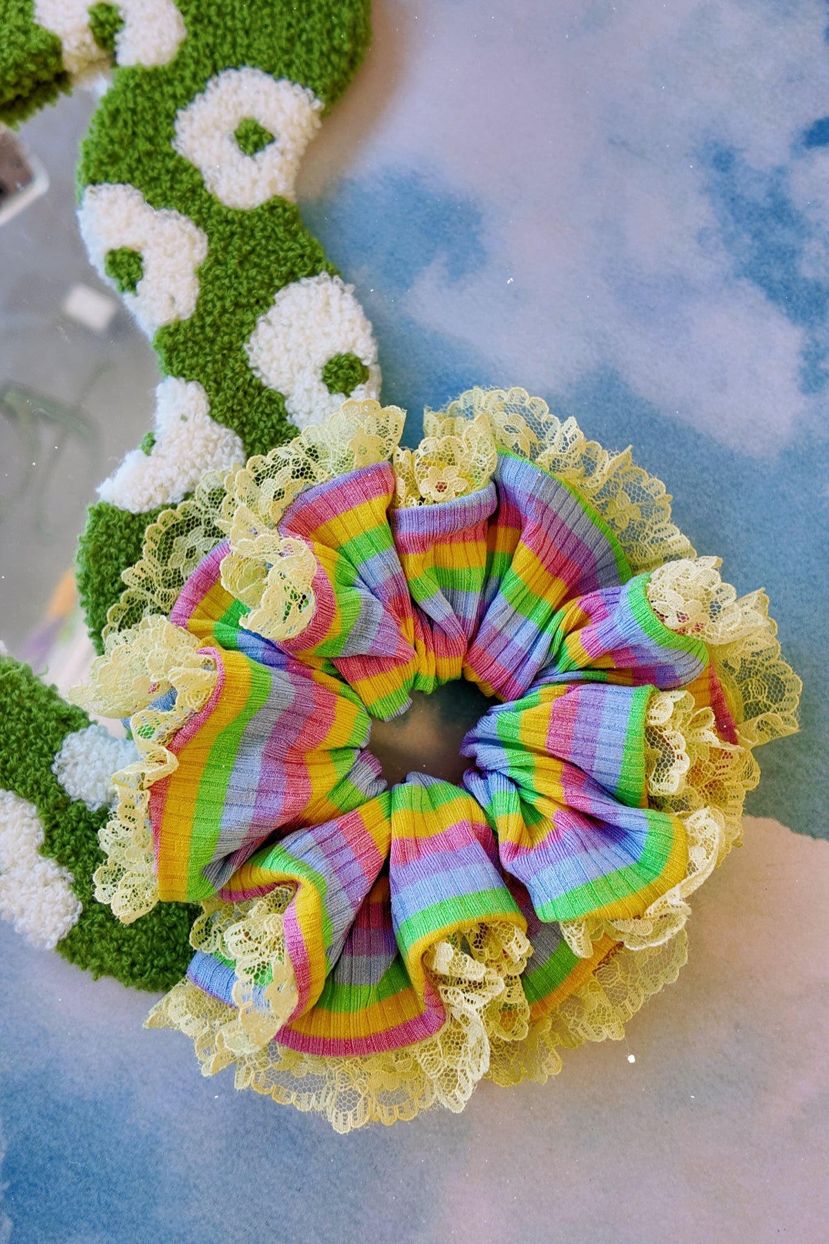 Rainbow Yellow Lace   • Allure Scrunchies