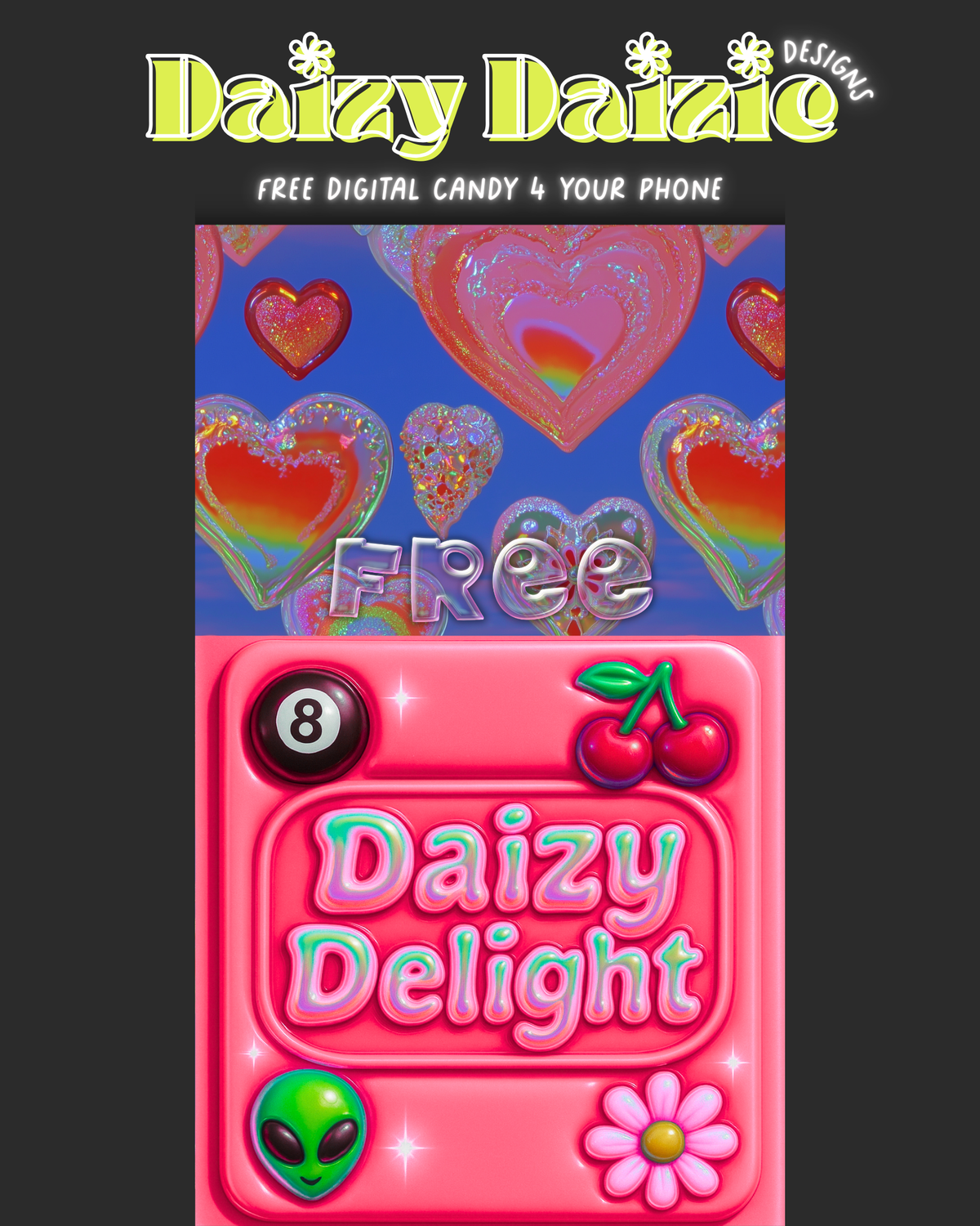Rainbow hearts