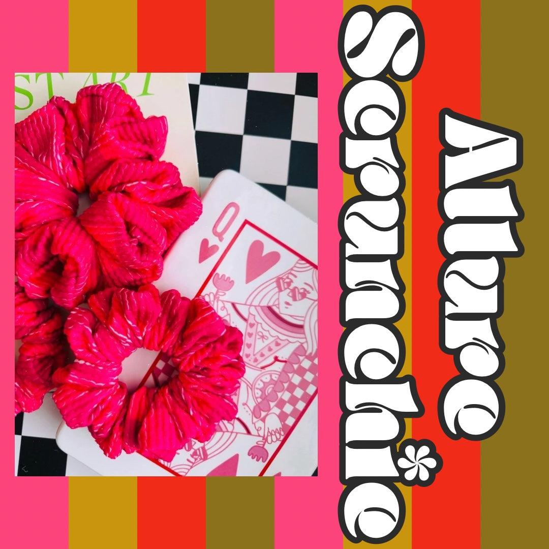 Holiday Babe Allure Scrunchie in Pink Voltage